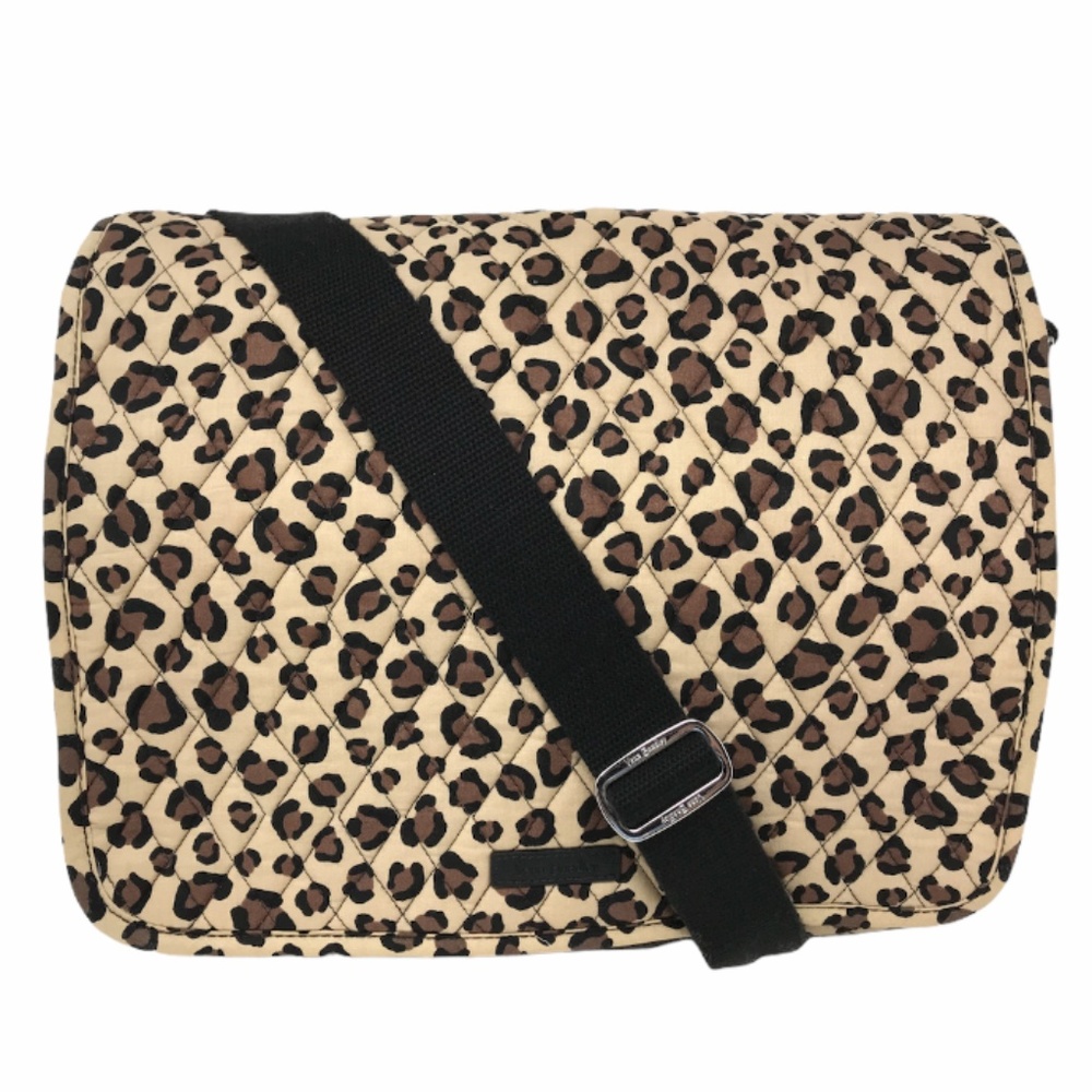 VERA BRADLEY Large Messenger Crossbody Bag Leopard
